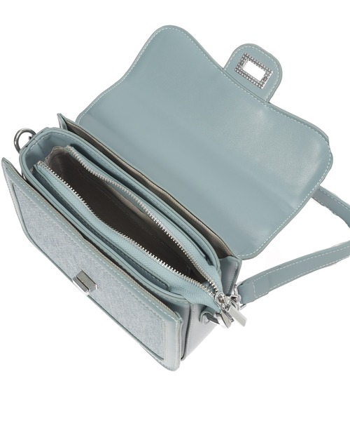 fifth（フィフス）の「ツイードフラップショルダーバッグ（ショルダーバッグ・レディース・ブルー/アイボリー/ピンク・FREE）」の9枚目の写真