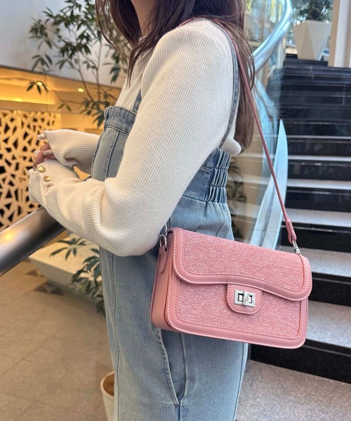 fifth（フィフス）の「ツイードフラップショルダーバッグ（ショルダーバッグ・レディース・ブルー/アイボリー/ピンク・FREE）」の22枚目の写真