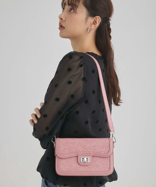 fifth（フィフス）の「ツイードフラップショルダーバッグ（ショルダーバッグ・レディース・ブルー/アイボリー/ピンク・FREE）」の21枚目の写真