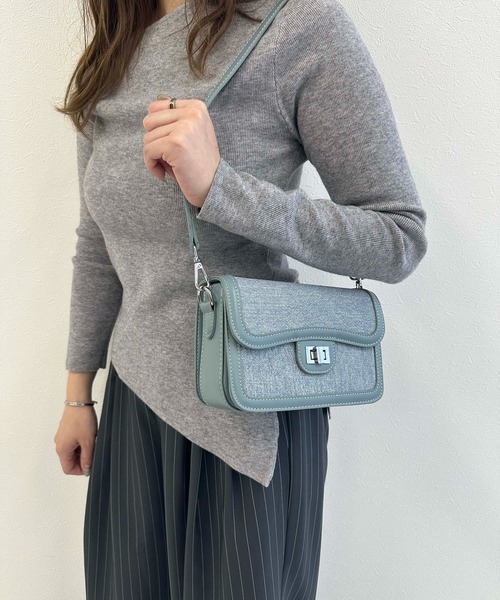 fifth（フィフス）の「ツイードフラップショルダーバッグ（ショルダーバッグ・レディース・ブルー/アイボリー/ピンク・FREE）」の20枚目の写真
