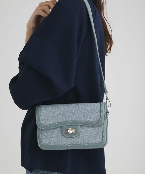 fifth（フィフス）の「ツイードフラップショルダーバッグ（ショルダーバッグ・レディース・ブルー/アイボリー/ピンク・FREE）」の16枚目の写真