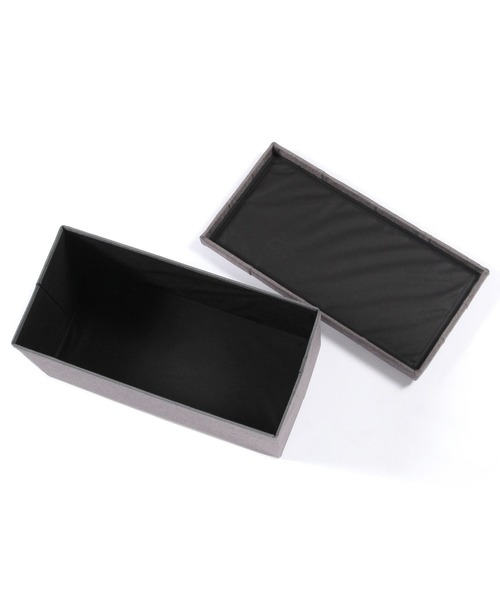 LAKOLE（ラコレ）の「【収納力抜群・椅子にもなる】ストレージスツール[モノクロ](W60cm) / 284431（収納グッズ・レディース・グレー/アイボリー・FREE）」の9枚目の写真