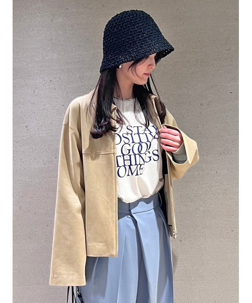 Mila Owen（ミラオーウェン）の「スカシサーモハット（ハット・レディース・ブラック/ベージュ・FREE）」の3枚目の写真