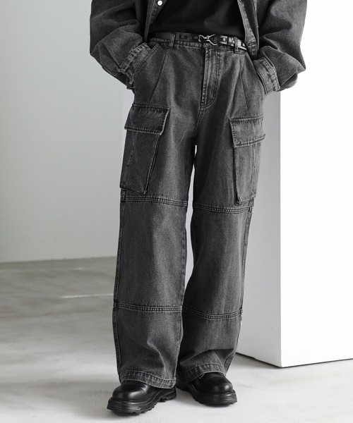 アストロノミー（ASTRONOMY）/【セットアップ可能】ウォッシュ加工カーゴデニムパンツ セール】【セットアップ可能】ウォッシュ加工カーゴデニムパンツ