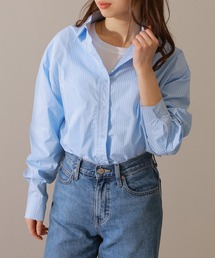 バックタック オーバーサイズ 前開き 長袖 ブラウス