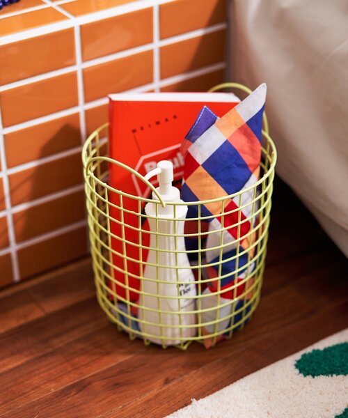 BIRTHDAY BAR（バースデイバー）の「【SAHIR サヒール】Wire basket Lサイズ（インテリア雑貨・レディース・ホワイト/グリーン系その他2・LARGE）」の2枚目の写真