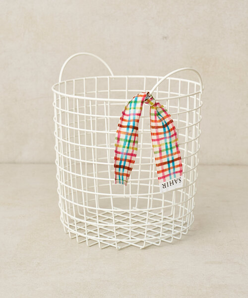 BIRTHDAY BAR（バースデイバー）の「【SAHIR サヒール】Wire basket Lサイズ（インテリア雑貨・レディース・ホワイト/グリーン系その他2・LARGE）」の8枚目の写真