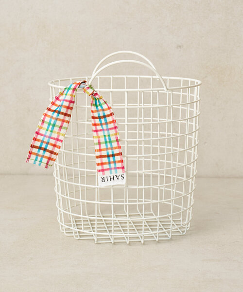 BIRTHDAY BAR（バースデイバー）の「【SAHIR サヒール】Wire basket Lサイズ（インテリア雑貨・レディース・ホワイト/グリーン系その他2・LARGE）」の7枚目の写真