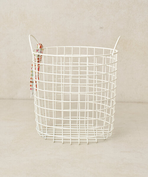 BIRTHDAY BAR（バースデイバー）の「【SAHIR サヒール】Wire basket Lサイズ（インテリア雑貨・レディース・ホワイト/グリーン系その他2・LARGE）」の6枚目の写真