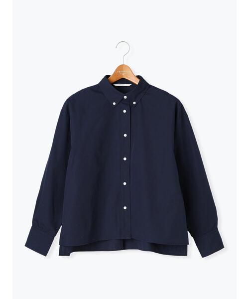 Lugnoncure（ルノンキュール）の「ボタンダウンクロップドシャツ（シャツ/ブラウス・レディース・サックスブルー/ネイビー/オフホワイト・F）」の10枚目の写真