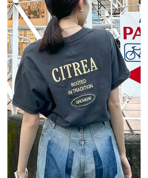 Ungrid(アングリッド)の「カラーエンブロイダリーTee(Tシャツ/カットソー・レディース・ブルー/ピンク/イエロー/チャコールグレー/オフホワイト・FREE)」の3枚目の写真