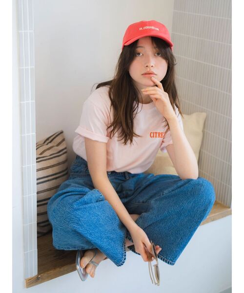 Ungrid(アングリッド)の「カラーエンブロイダリーTee(Tシャツ/カットソー・レディース・ブルー/ピンク/イエロー/チャコールグレー/オフホワイト・FREE)」の9枚目の写真