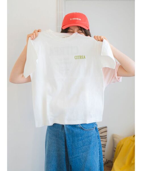 Ungrid(アングリッド)の「カラーエンブロイダリーTee(Tシャツ/カットソー・レディース・ブルー/ピンク/イエロー/チャコールグレー/オフホワイト・FREE)」の13枚目の写真