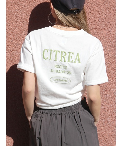 Ungrid(アングリッド)の「カラーエンブロイダリーTee(Tシャツ/カットソー・レディース・ブルー/ピンク/イエロー/チャコールグレー/オフホワイト・FREE)」の2枚目の写真