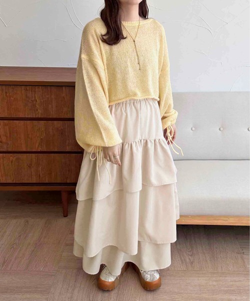 apres jour clair(アプレジュールクレア)の「【apres jour clair】ティアードスカート【ZOZOTOWN限定アイテム】(スカート・レディース・ブラック/アイボリー/オフホワイト・フリー/X-LARGE)」の12枚目の写真