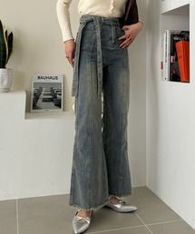 efill | ベルト付き ヴィンテージ ライク ジーンズ パンツ(デニムパンツ)