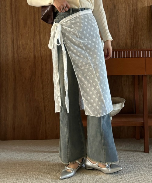 efill（エフィル）の「ベルト付き ヴィンテージ ライク ジーンズ パンツ（デニムパンツ・レディース・ライトブルー・FREE）」の11枚目の写真