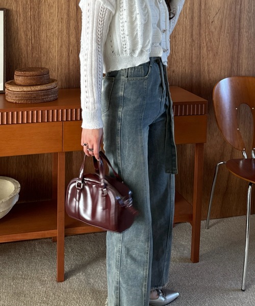 efill（エフィル）の「ベルト付き ヴィンテージ ライク ジーンズ パンツ（デニムパンツ・レディース・ライトブルー・FREE）」の19枚目の写真