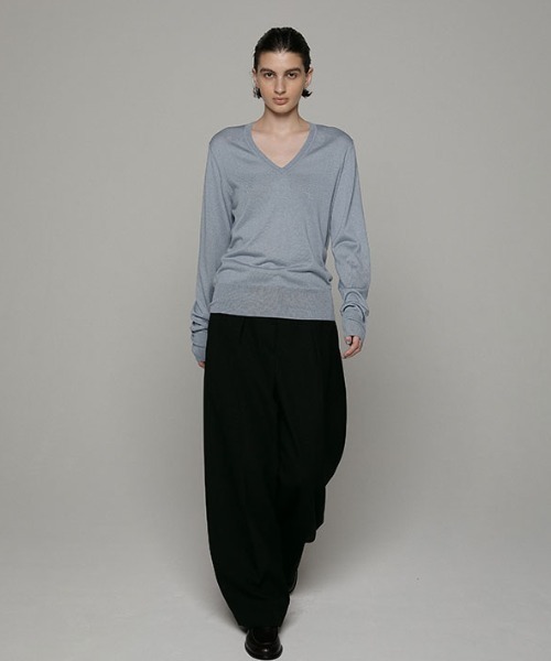 ETRE TOKYO(エトレトウキョウ)の「SANTEセンタークリースセミワイドパンツ(その他パンツ・レディース・グレー/ブラック・S/M)」の12枚目の写真