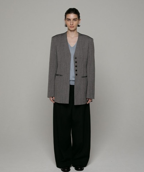 ETRE TOKYO(エトレトウキョウ)の「SANTEセンタークリースセミワイドパンツ(その他パンツ・レディース・グレー/ブラック・S/M)」の13枚目の写真