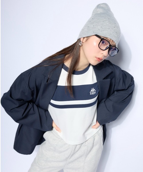 Kappa(カッパ)の「カラーブロック切替Tシャツ(Tシャツ/カットソー・レディース・ブラック/ホワイト・MEDIUM/LARGE/X-LARGE)」の3枚目の写真