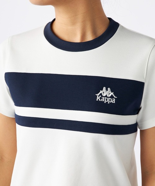 Kappa(カッパ)の「カラーブロック切替Tシャツ(Tシャツ/カットソー・レディース・ブラック/ホワイト・MEDIUM/LARGE/X-LARGE)」の14枚目の写真