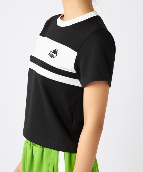 Kappa(カッパ)の「カラーブロック切替Tシャツ(Tシャツ/カットソー・レディース・ブラック/ホワイト・MEDIUM/LARGE/X-LARGE)」の16枚目の写真