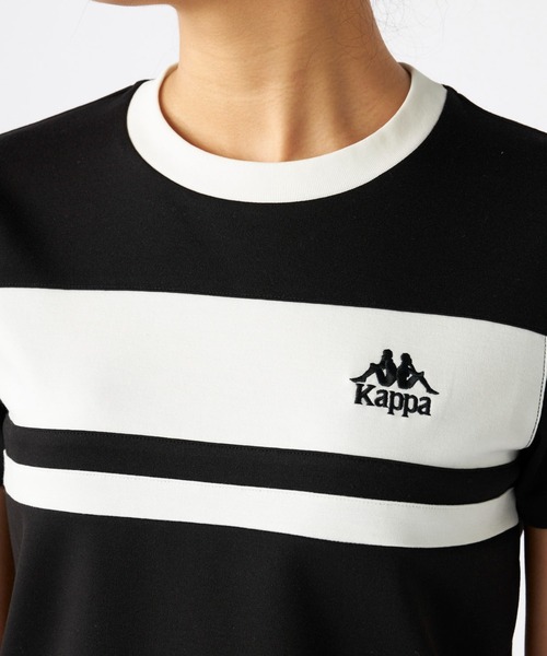 Kappa(カッパ)の「カラーブロック切替Tシャツ(Tシャツ/カットソー・レディース・ブラック/ホワイト・MEDIUM/LARGE/X-LARGE)」の18枚目の写真