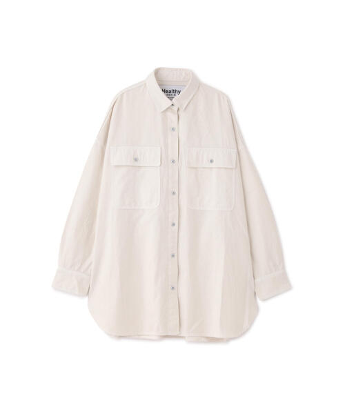 Healthy denim（ヘルシーデニム）の「【Healthy DENIMコラボ】オーバーシャツ（シャツ/ブラウス・レディース・ホワイト系その他/ネイビー・MEDIUM）」の10枚目の写真