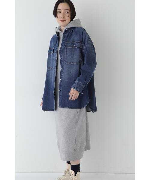 【美品】Healthy Denim ヘルシーデニム オーバーサイズ デニムシャツ Healthy denim ブラウス シャツ 「Healthy / ヘルシーデニム