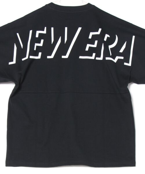 NEW ERA（ニューエラ）の「NEW ERA/ニューエラ 半袖Tシャツ バックプリント ドロップショルダー 吸水速乾 14410160/14410161（Tシャツ/カットソー・メンズ・ブラック/ホワイト・M/L/XL/XXL）」の4枚目の写真