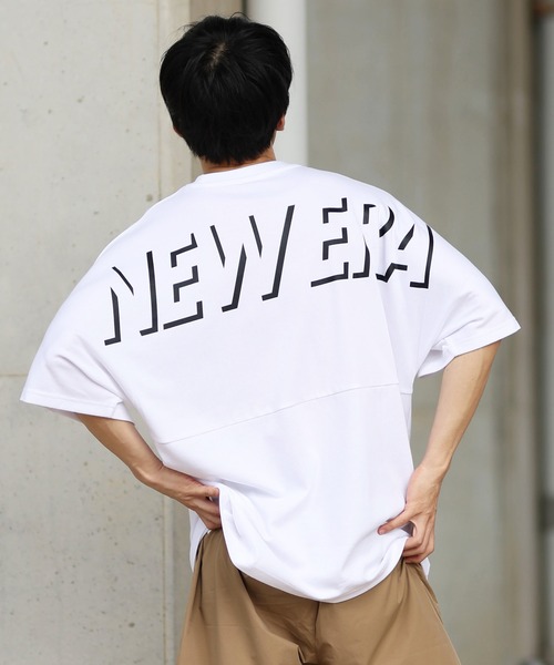 NEW ERA（ニューエラ）の「NEW ERA/ニューエラ 半袖Tシャツ バックプリント ドロップショルダー 吸水速乾 14410160/14410161（Tシャツ/カットソー・メンズ・ブラック/ホワイト・M/L/XL/XXL）」の16枚目の写真