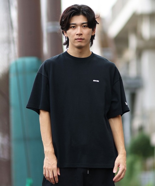 NEW ERA（ニューエラ）の「NEW ERA/ニューエラ 半袖Tシャツ バックプリント ドロップショルダー 吸水速乾 14410160/14410161（Tシャツ/カットソー・メンズ・ブラック/ホワイト・M/L/XL/XXL）」の6枚目の写真