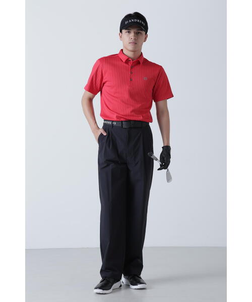 セール】【St ANDREWS】ストライプ半袖ポロシャツ (MENS