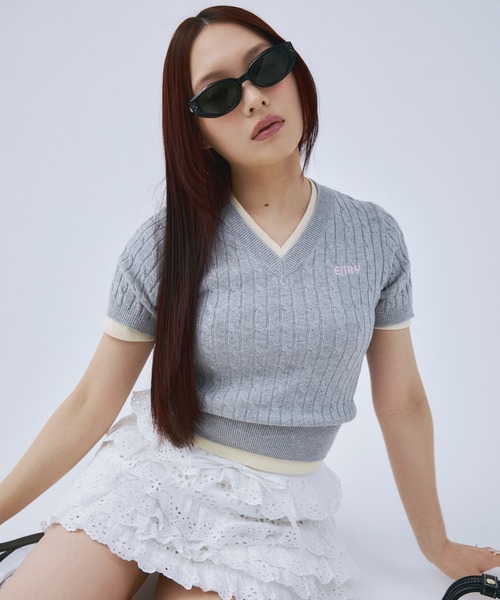 EIMY ISTOIRE(エイミーイストワール)の「ティアードミニスカート(スカート・レディース・ホワイト/ブラック・F)」の9枚目の写真