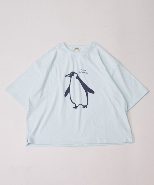 CUBE SUGAR（キューブシュガー）の「21/-OE天竺ハードウォッシュペンギンプリントTシャツ（Tシャツ/カットソー・レディース・ミント/イエロー/ホワイト/マルチ/ブラック・M）」の17枚目の写真