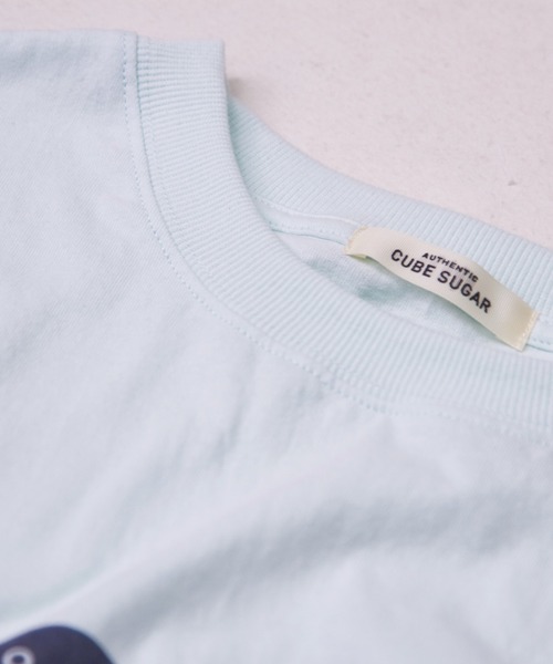CUBE SUGAR（キューブシュガー）の「21/-OE天竺ハードウォッシュペンギンプリントTシャツ（Tシャツ/カットソー・レディース・ミント/イエロー/ホワイト/マルチ/ブラック・M）」の18枚目の写真