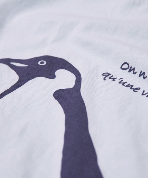 CUBE SUGAR（キューブシュガー）の「21/-OE天竺ハードウォッシュペンギンプリントTシャツ（Tシャツ/カットソー・レディース・ミント/イエロー/ホワイト/マルチ/ブラック・M）」の19枚目の写真