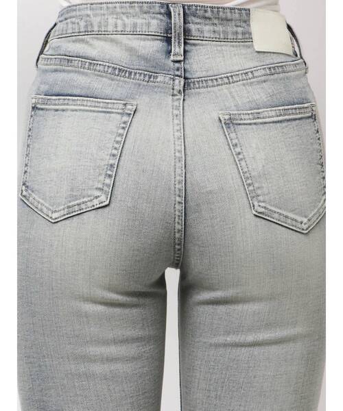 GYDA（ジェイダ）の「ハイウエストSIDEフリンジフレアデニムパンツ（デニムパンツ・レディース・インディゴブルー/ライトブルー・MEDIUM/SMALL）」の14枚目の写真