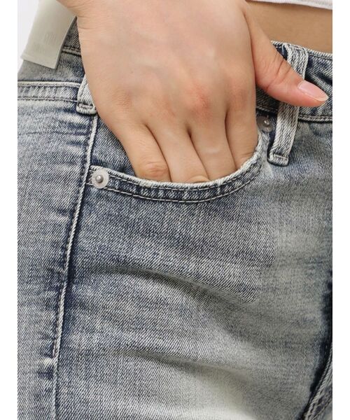 GYDA（ジェイダ）の「ハイウエストSIDEフリンジフレアデニムパンツ（デニムパンツ・レディース・インディゴブルー/ライトブルー・MEDIUM/SMALL）」の15枚目の写真