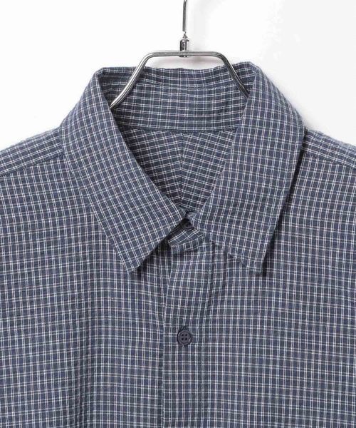 PBLIM（ページボーイリム）の「《UNISEX》Wラインチェックシャツ（シャツ/ブラウス・レディース・ネイビー/グリーン/オフホワイト・FREE）」の21枚目の写真