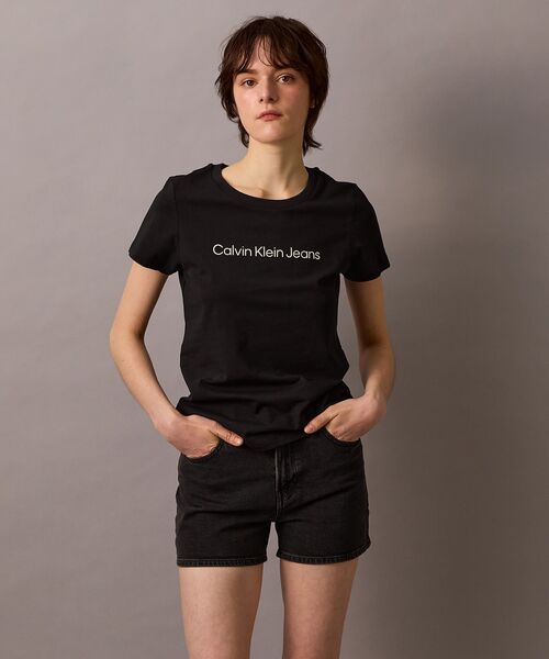 ロゴ スリム Tシャツ（Tシャツ/カットソー）｜Calvin Klein