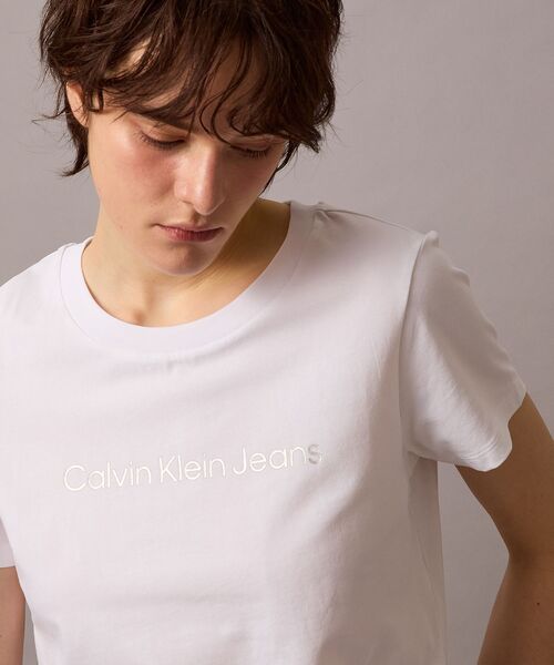ロゴ スリム Tシャツ（Tシャツ/カットソー）｜Calvin Klein