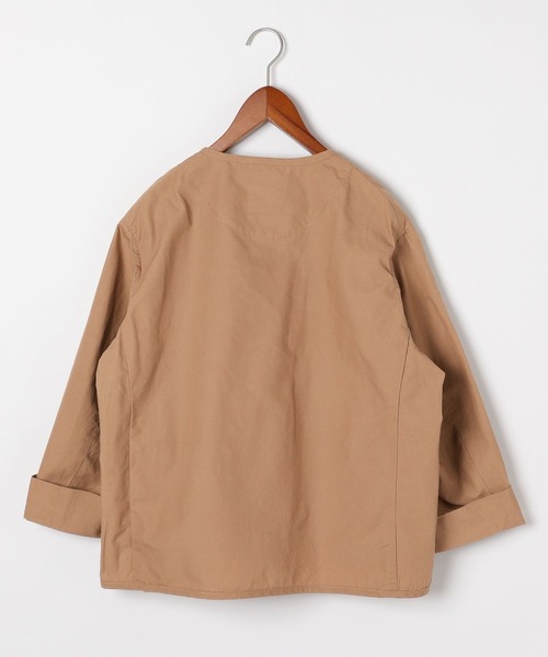 DANTON（ダントン）の「【DANTON(ダントン)】ノーカラージャケット（ノーカラージャケット・レディース・チャコール/ベージュ・MEDIUM）」の3枚目の写真