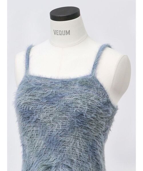VEQUM（VEQUM）の「【VEQUM】MIXTURE HALTER KNIT（ニット/セーター・レディース・ブルー/ブラウン/ベージュ・FREE）」の8枚目の写真