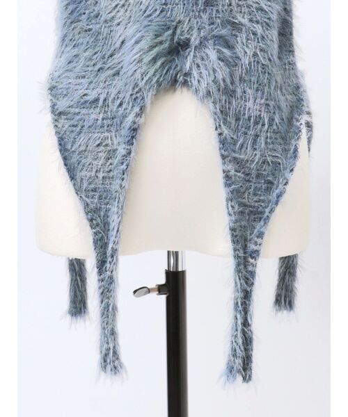 VEQUM（VEQUM）の「【VEQUM】MIXTURE HALTER KNIT（ニット/セーター・レディース・ブルー/ブラウン/ベージュ・FREE）」の9枚目の写真