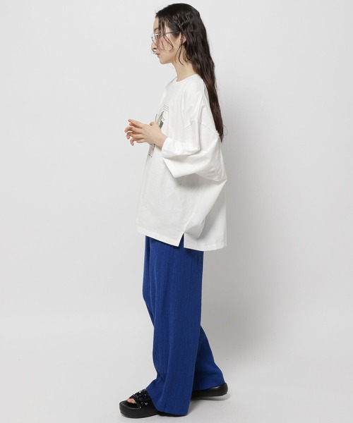 niko and...（ニコアンド）の「DRYクシュイージーパンツ（その他パンツ・レディース・ブラック/ブルー/ホワイト/ライトグレー/チャコール/ベージュ/イエロー/パープル/ダークグレー/ライトベージュ・MEDIUM/LARGE/SMALL）」の21枚目の写真