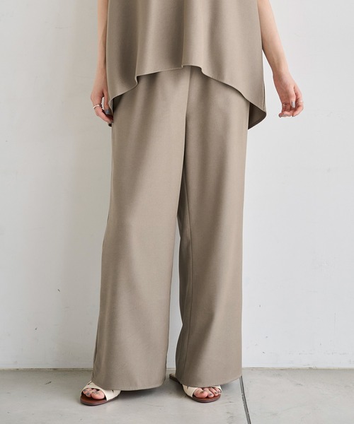 meilmada（メイルマダ）の「ツイルイージーパンツ（スラックス・レディース・ベージュ/ネイビー/グレー・FREE）」の3枚目の写真