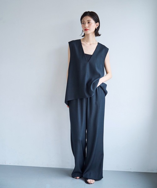 meilmada（メイルマダ）の「ツイルイージーパンツ（スラックス・レディース・ベージュ/ネイビー/グレー・FREE）」の5枚目の写真