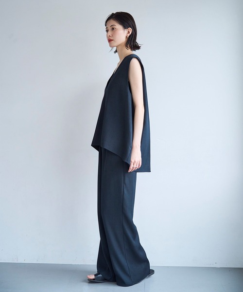 meilmada（メイルマダ）の「ツイルイージーパンツ（スラックス・レディース・ベージュ/ネイビー/グレー・FREE）」の6枚目の写真